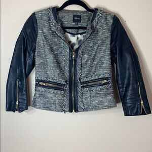 Xoxo Faux black leather jacket. Size Small